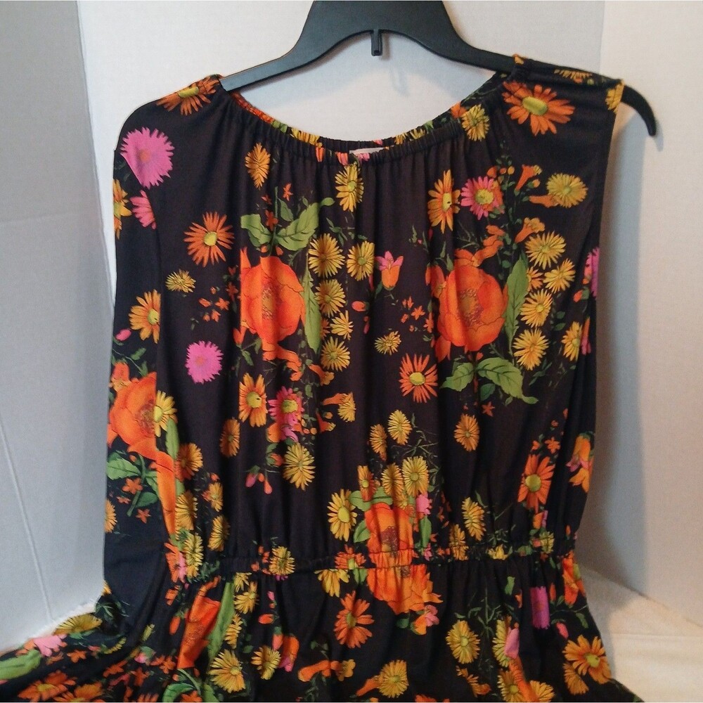 ASOS Black Floral One Sleeved Boho Summer Dress